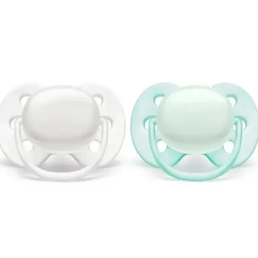 Avent - Chupeta Ultra Suave 2Pk Ártico Branco e Verde, 0/6M
