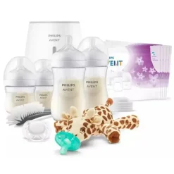 Avent - Conjunto de presente tudo em um natural com girafa snuggle