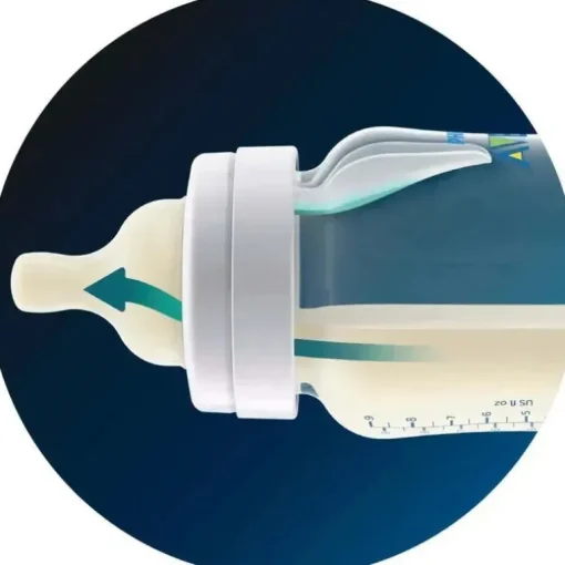 Avent - Garrafa anti-cólica de 3 unidades com ventilação sem ar, 4 onças, transparente