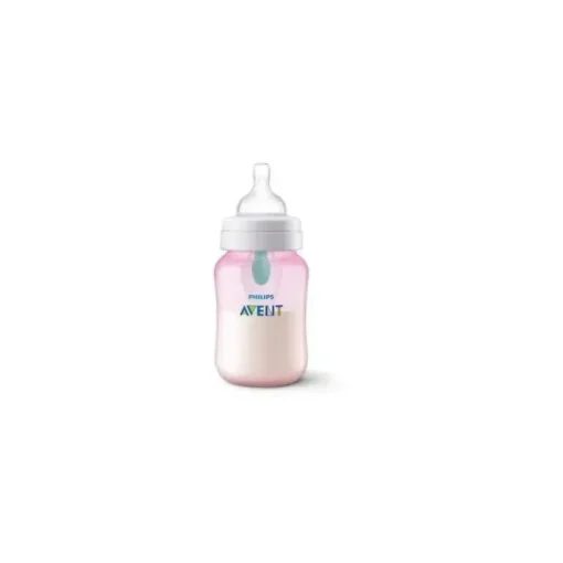 Avent - Garrafa anti-cólica de 3 unidades com ventilação sem ar, 9 onças, rosa