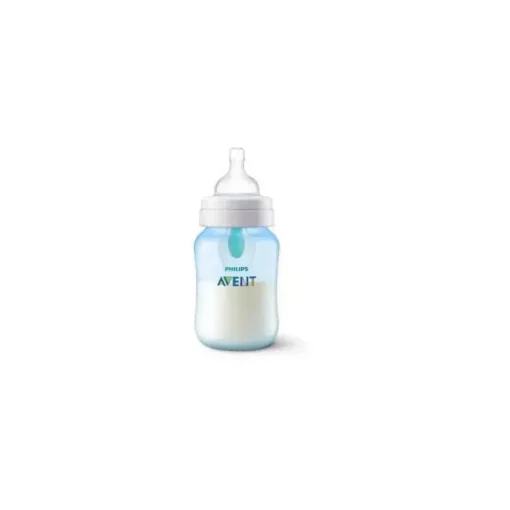 Avent - Garrafa anti-cólica de 3 unidades com ventilação sem ar, 9 onças, azul