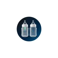 Avent - Garrafa anti-cólica de 3 unidades com ventilação sem ar, 9 onças, rosa