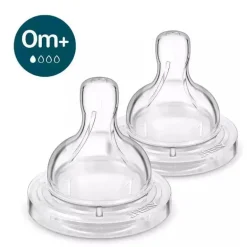 Avent - Mamadeira anti-cólica de 2 unidades para recém-nascido, mamilo de fluxo