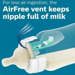 Avent - mamadeira anti-cólica 2 unidades com ventilação sem ar, 9 onças, transparente