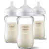 Avent - mamadeira de vidro natural de 3 unidades com bico de resposta natural, 8 onças