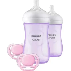 Avent - Mamadeira Natural Roxo Conjunto de Presentes para Bebês