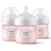 Avent - Mamadeira Natural 3Pk com bico de resposta natural, rosa, 4 onças