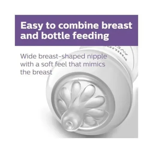 Avent - Mamadeira Natural 3Pk com bico de resposta natural, transparente, 9 onças