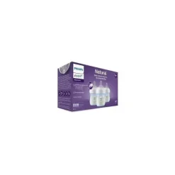 Avent - Mamadeira Natural 3Pk com bico de resposta natural, azul, 4 onças