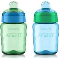 Avent - 2Pk My Easy Sippy Cup, Azul/Verde, 9oz