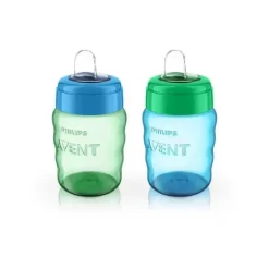 Avent - 2Pk My Easy Sippy Cup, Azul/Verde, 9oz
