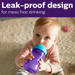 Avent - 2Pk My Grippy Spout Cup, Rosa/Roxo, 10oz