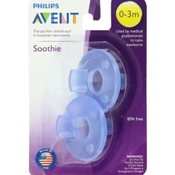 Avent - 2Pk Soothie, 0/3M, Azul