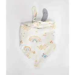 Babador, arco-íris e gotas de chuva reversíveis de musselina Little Unicorn Deluxe