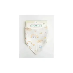 Babador, arco-íris e gotas de chuva reversíveis de musselina Little Unicorn Deluxe