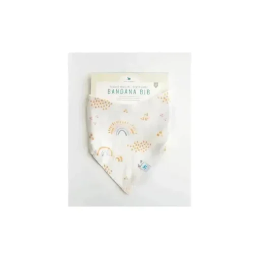 Babador, arco-íris e gotas de chuva reversíveis de musselina Little Unicorn Deluxe