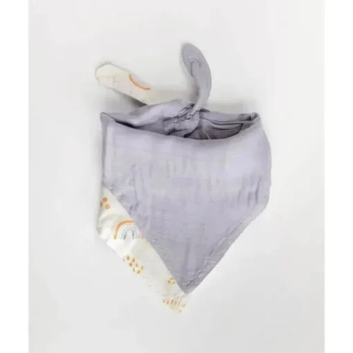 Babador, arco-íris e gotas de chuva reversíveis de musselina Little Unicorn Deluxe