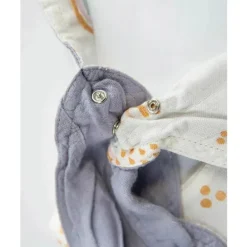 Babador, arco-íris e gotas de chuva reversíveis de musselina Little Unicorn Deluxe