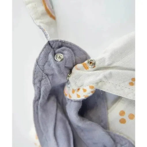 Babador, arco-íris e gotas de chuva reversíveis de musselina Little Unicorn Deluxe