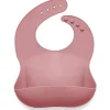 Babador de bebê de silicone Ali + Oli enrola e fica fechado (malva)