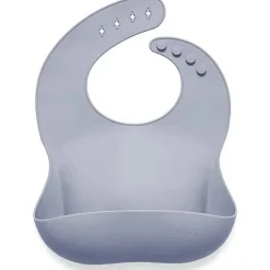 Babador de bebê de silicone Ali + Oli enrola e fica fechado (pedra)