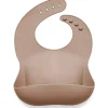 Babador de bebê de silicone Ali + Oli enrola e fica fechado (taupe)