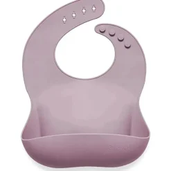 Babador de bebê de silicone Ali + Oli (lilás suave)