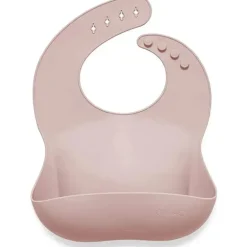 Babador de bebê de silicone Ali + Oli enrola e fica fechado (coração suave)