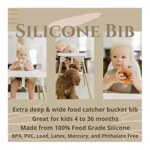 Babador de bebê de silicone Ali + Oli enrola e fica fechado (pedra)