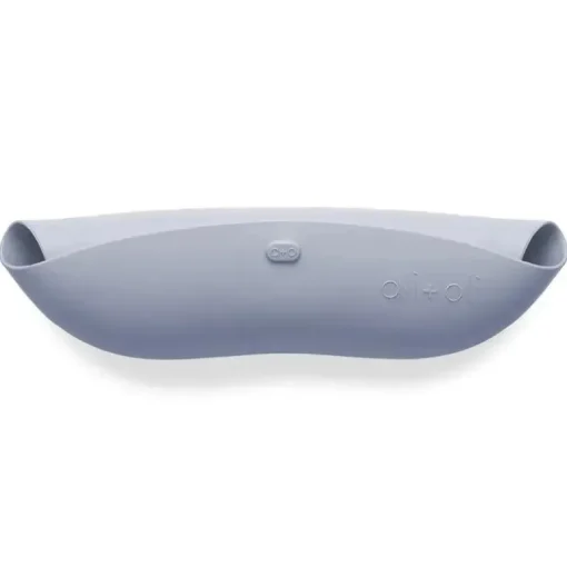 Babador de bebê de silicone Ali + Oli enrola e fica fechado (pedra)