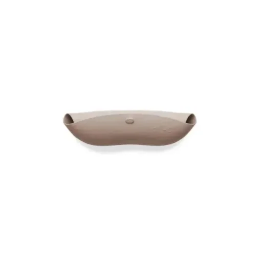 Babador de bebê de silicone Ali + Oli enrola e fica fechado (taupe)