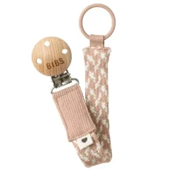 Babadores - Chupeta Clip Braid, Blush/Ivory