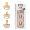 Babadores - chupetas de 0 a 6 meses, chupetas de 3 unidades, bico simétrico sem BPA, blush
