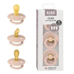 Babadores - chupetas de 0 a 6 meses, chupetas de 3 unidades, bico simétrico sem BPA, blush