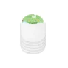 Babadores de musselina de algodão orgânico brotos verdes (5 unidades) 0-12M branco