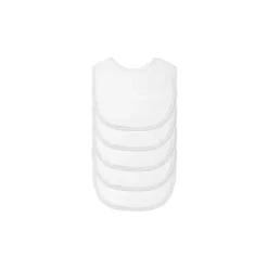 Babadores de musselina de algodão orgânico brotos verdes (5 unidades) 0-12M branco