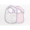 Babadores de musselina rosa Piccolo Bambino 2 pk para menina