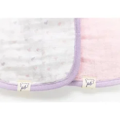 Babadores de musselina rosa Piccolo Bambino 2 pk para menina