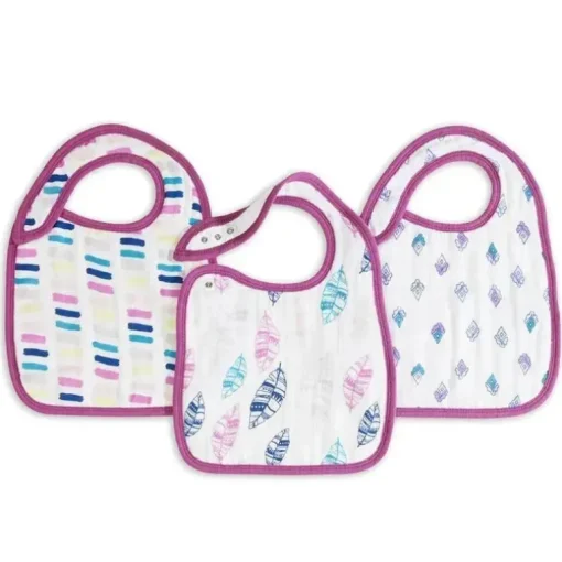 Babadores de pressão clássicos Aden + Anais 3Pk, piscadela