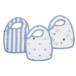 Babadores de pressão clássicos Aden + Anais 3Pk, estrela do rock