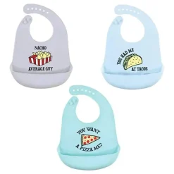 Babadores de silicone Baby Vision, tamanho único Fast Food (3PK)