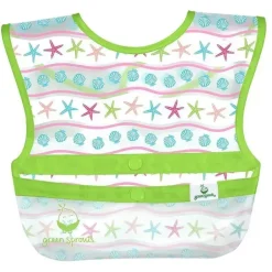 Babadores Iplay - Snap &amp; Go Wipe-Off (3Pk), Rosa Shell Floral, 9-18 meses