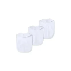 Babadores Little Me World 3 unidades tamanho único - branco