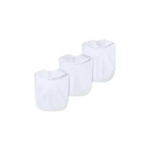 Babadores Little Me World 3 unidades tamanho único - branco