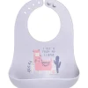 Babadores Stephen Joseph 100% Silicone para Bebês Meninas, Lhama