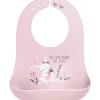 Babadores Stephen Joseph 100% silicone para meninas, coelhinhos
