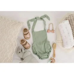 Babe Basics - Macacão de bebê de verão, Sage