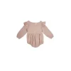Babe Basics - Macacão de linho com manga esvoaçante, blush