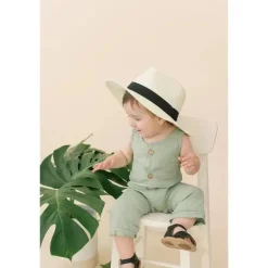 Babe Basics - Macacão de linho para bebês, Sage