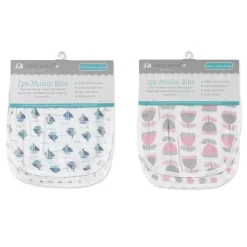 Babete de musselina Petite L'Amour com 2 unidades - as cores podem variar